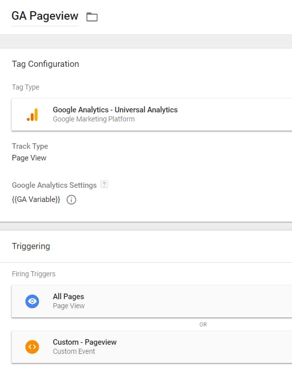 Image 12: adicionando um custom event a GA pageview tag