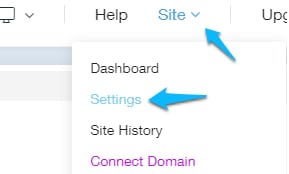 Image 2: Settings site wix