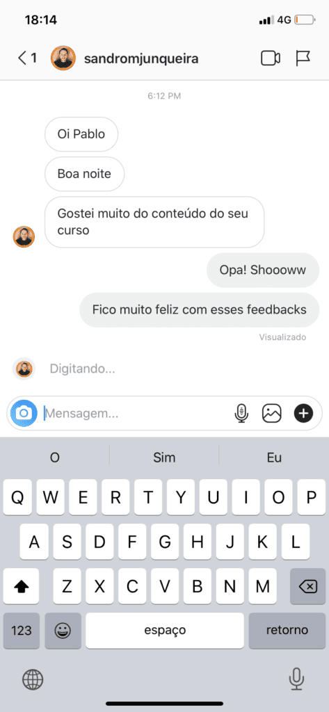 Depoimento de aluno do curso de Google Ads