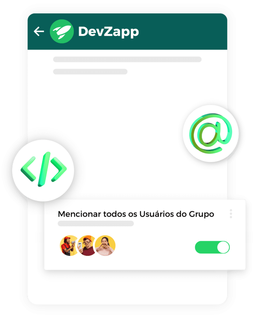 Interface do DevZapp criando grupos no WhatsApp