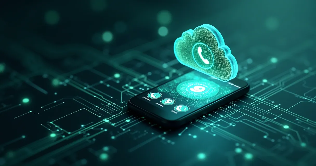 Image 6: Tela 3D mostrando smartphone com contatos e mensagens de WhatsApp sendo recuperados digitalmente
